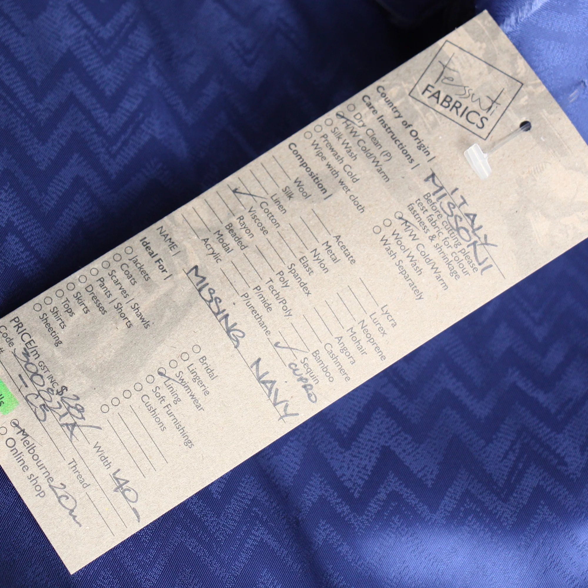Missing Navy Fancy Lining - Image 4