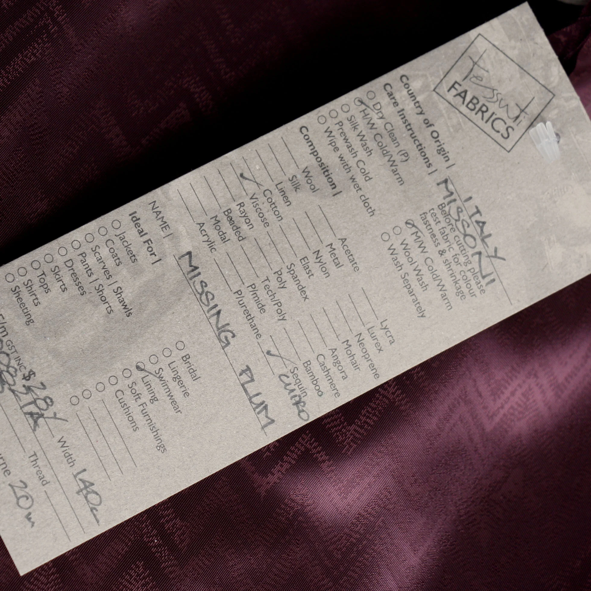 Missing Plum Fancy Lining - Image 3