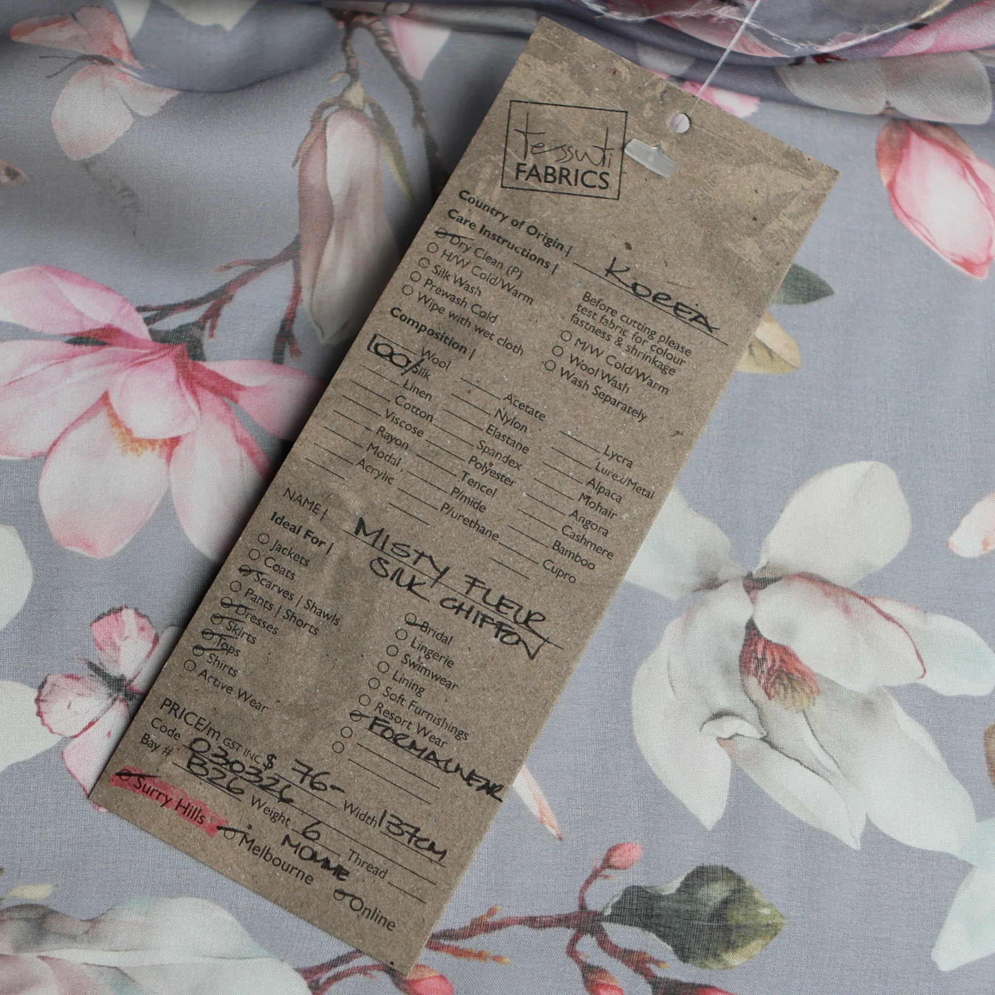 Misty Fleur Silk Chiffon - Image 5