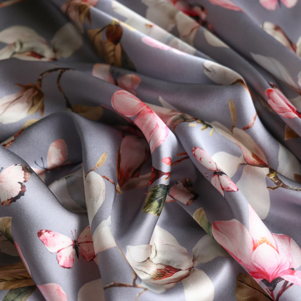 Misty Fleur Silk Satin - Image 2