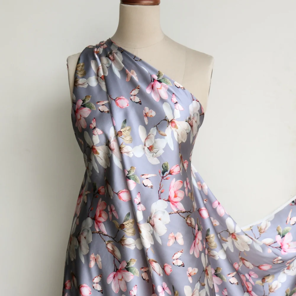 Misty Fleur Silk Satin - Image 5