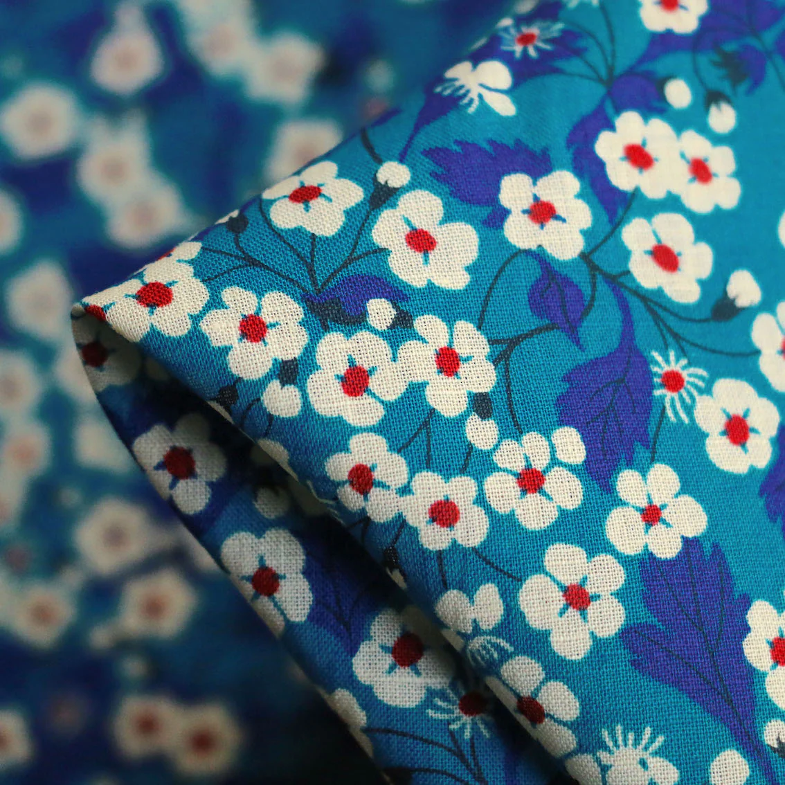 Mitsi Aqua Augusta Linen/Cotton