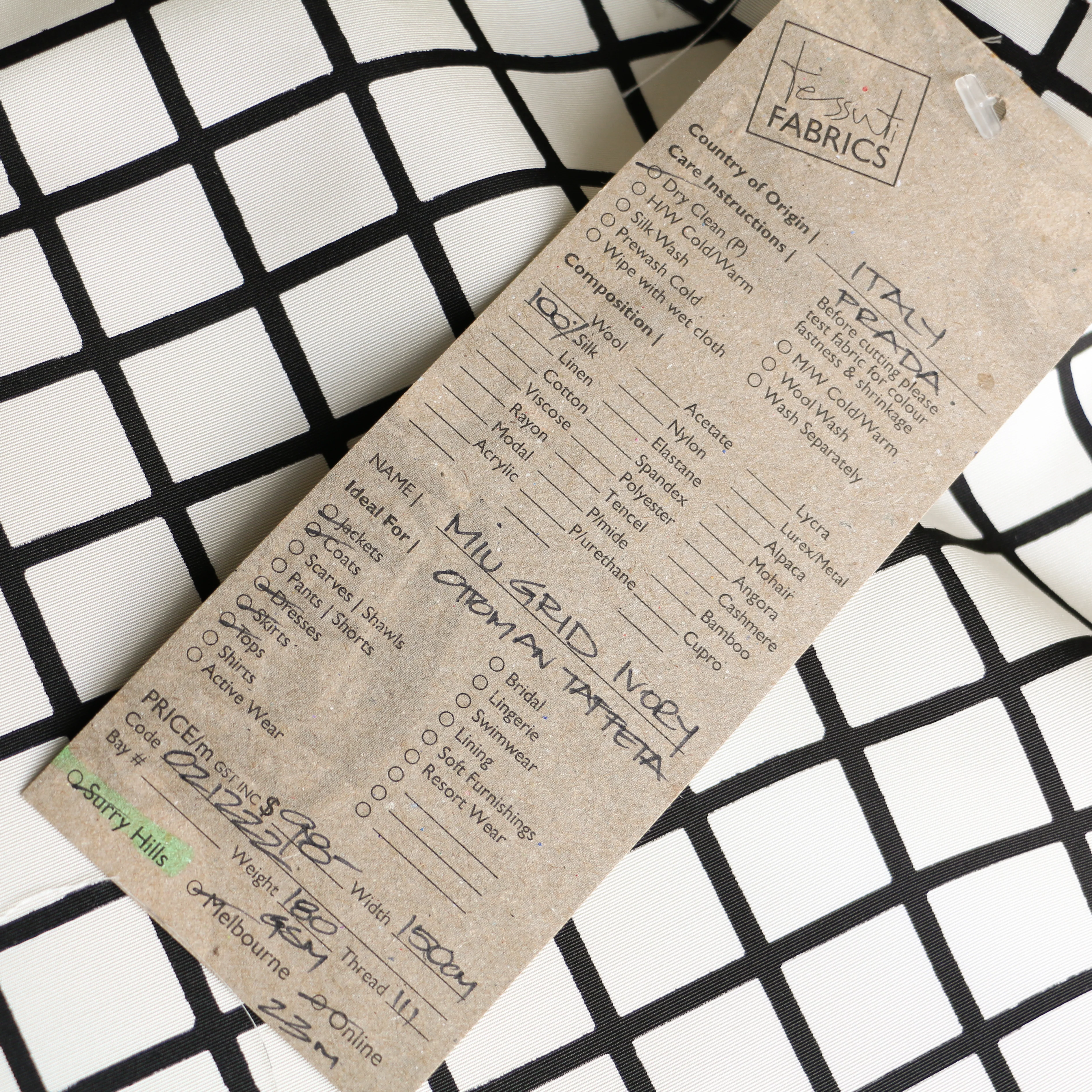 Miu Grid Ivory - Ottoman Taffeta - Image 4