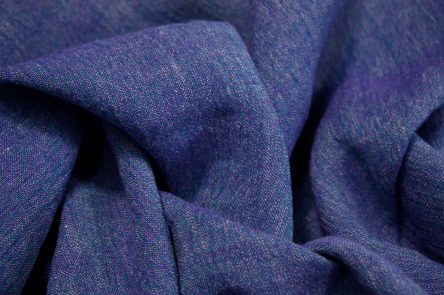 Mixed Blue Crinkle Linen - Image 2