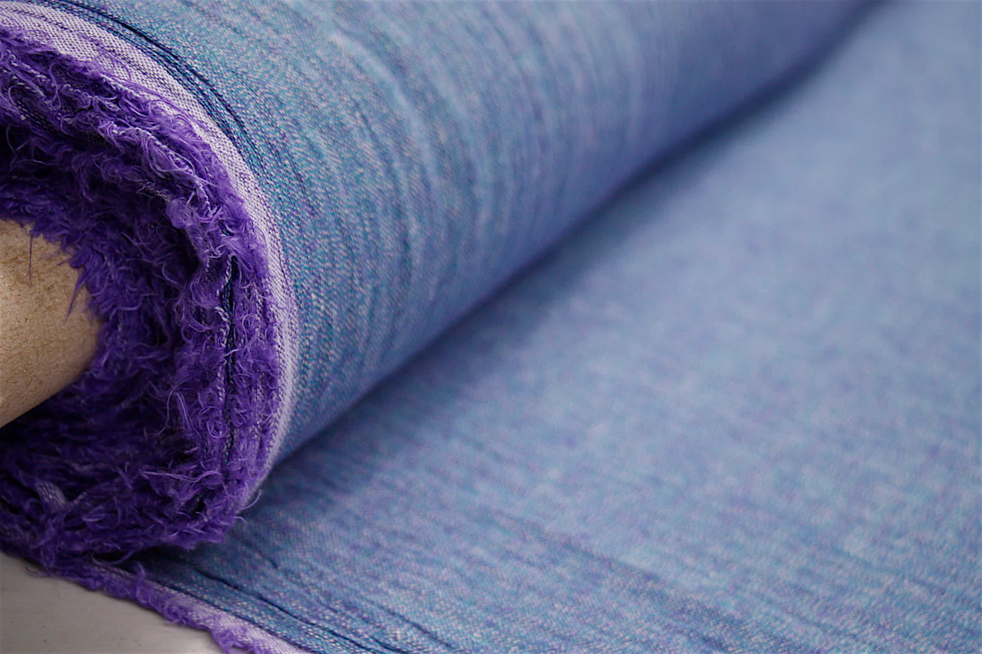 Mixed Blue Crinkle Linen - Image 4
