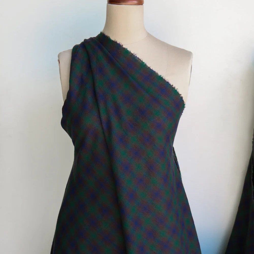 Miyuki Bottle Wool Gauze Tartan - Image 5