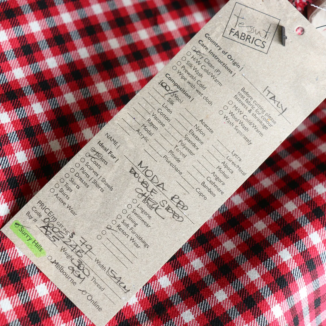 Moda Red - Double Sided Check - Image 4