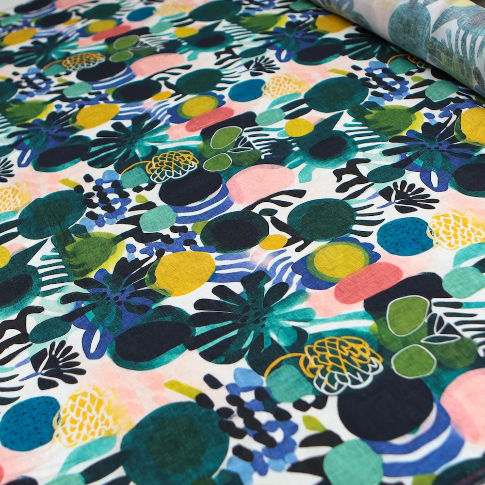 Modern Tropica Printed Linen - Image 4