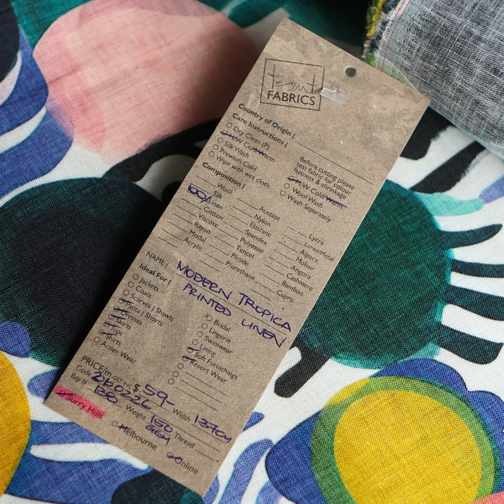 Modern Tropica Printed Linen - Image 5