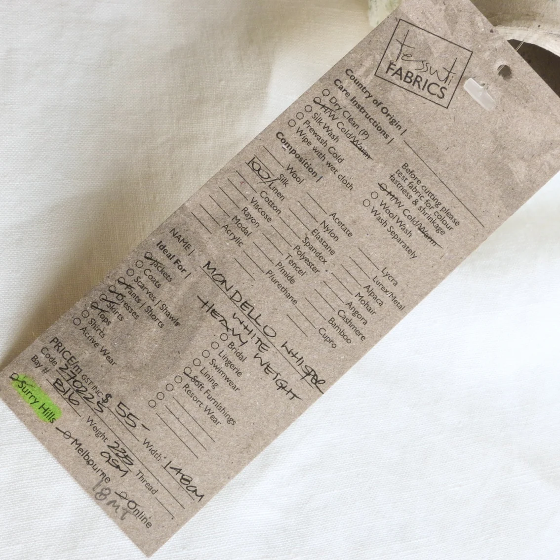 Mondello Whisper White Linen - Heavy Weight - Image 3