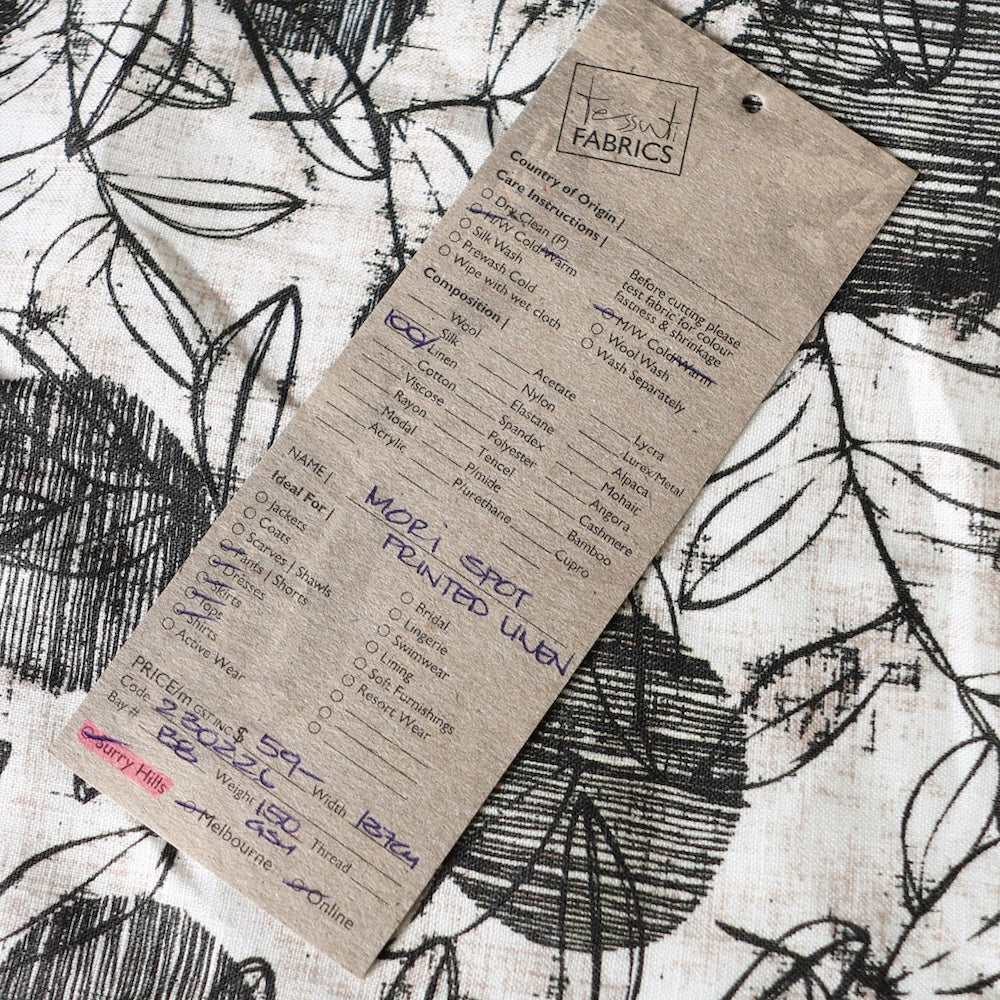 Mori Spot Foliage Printed Linen - Image 3