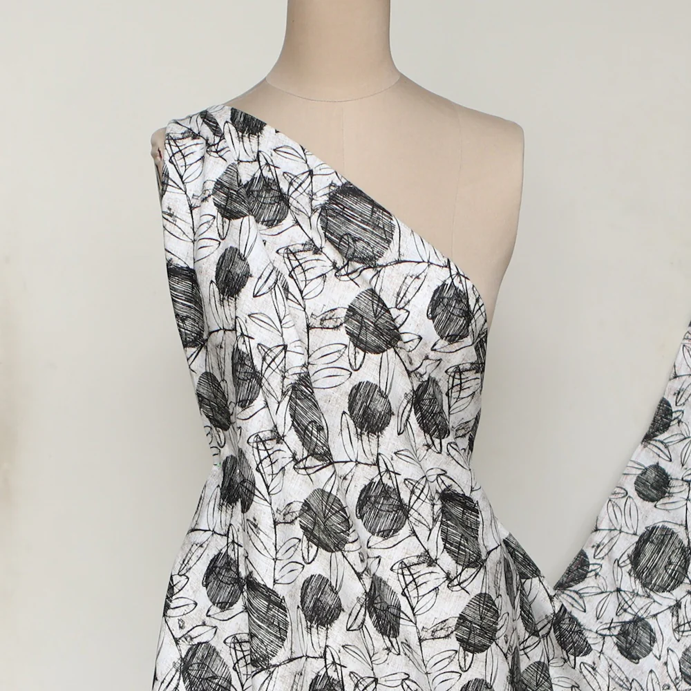 Mori Spot Foliage Printed Linen - Image 6