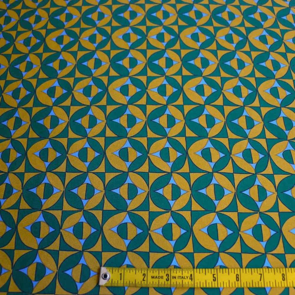 Mosaic Verde Silk Crepe De Chine - Image 3