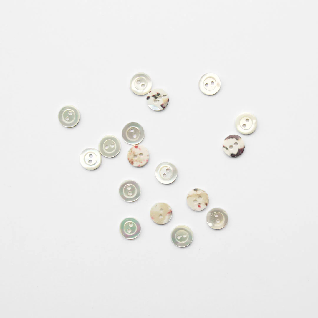 Mother Of Pearl Shirt Button - 12mm - 2 Hole