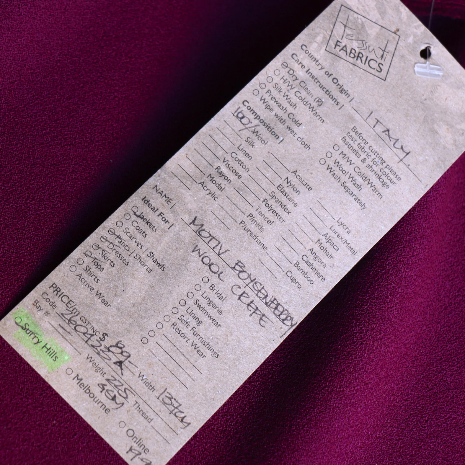 Motiv Boysenberry Wool Crepe - Image 4
