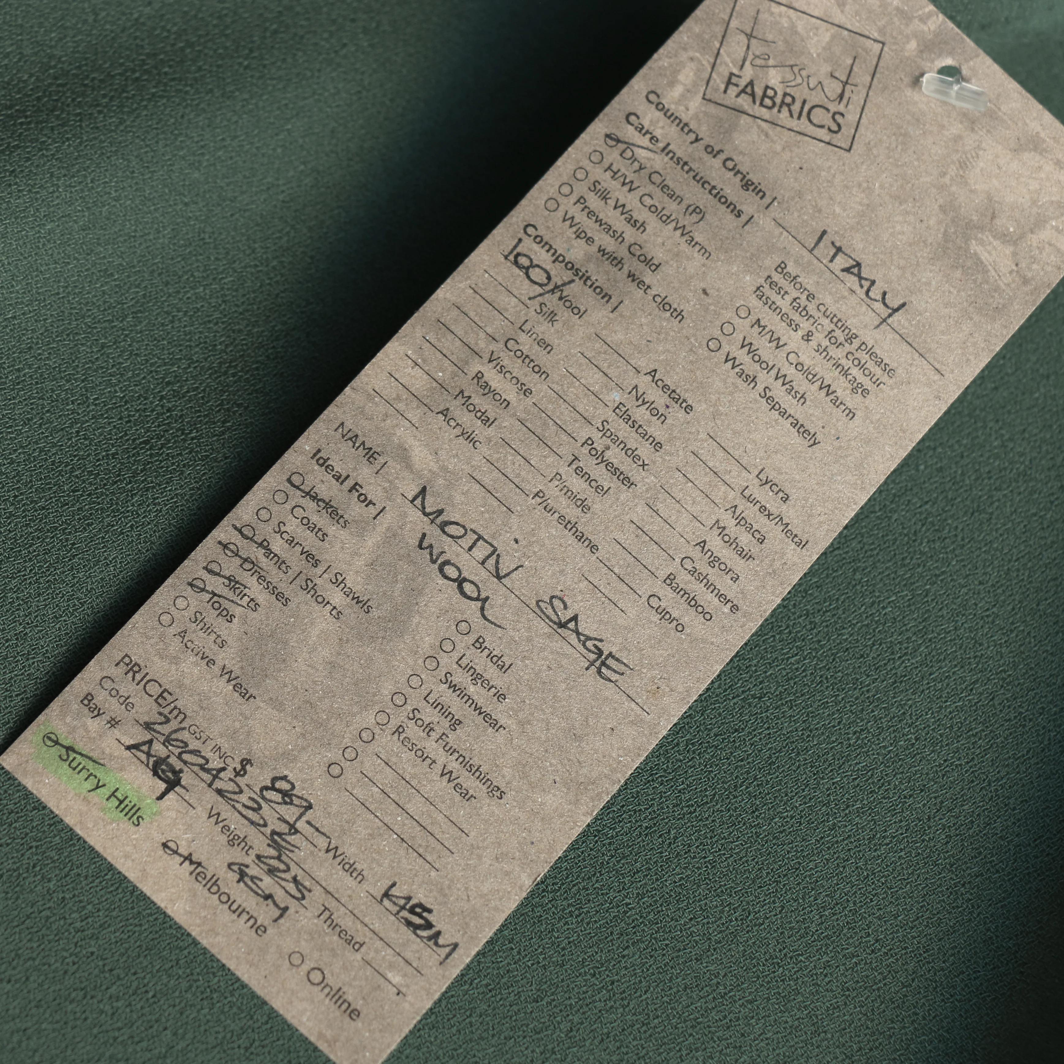 Motiv Sage Wool Crepe - Image 4