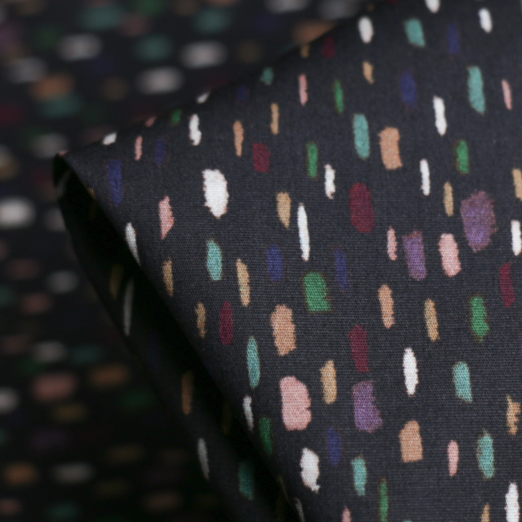 Multi Rain Spot Stretch Cotton