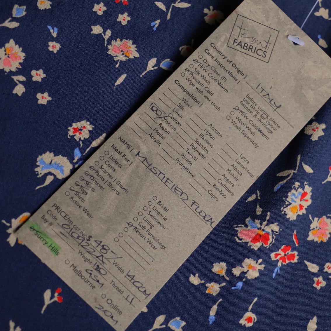 Mystified Floral Viscose Crepe - Image 5