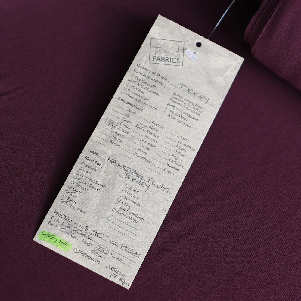 Nametag Plum Jersey - Image 3