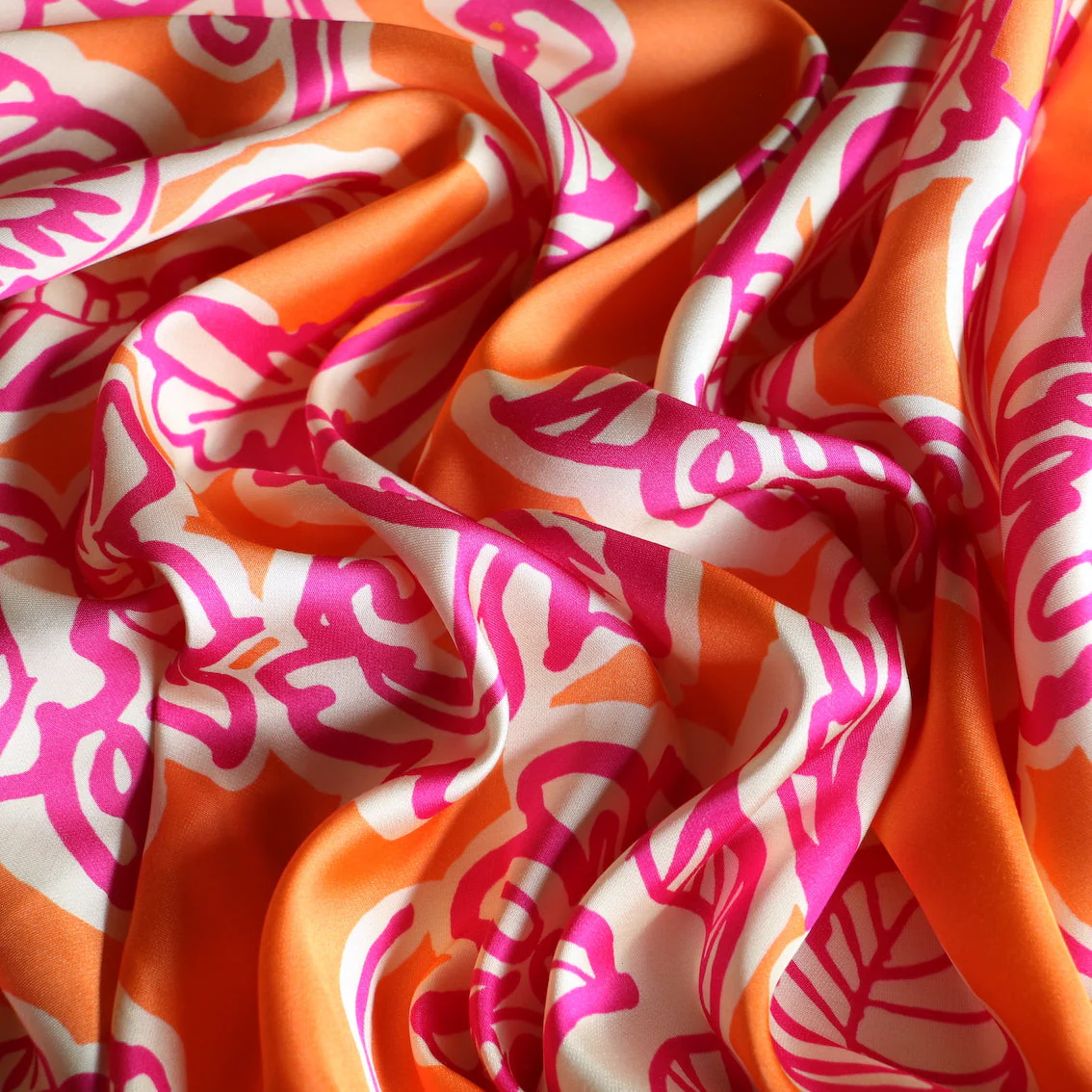 Nancy's Melon Garden Viscose/Rayon Sateen - Image 2