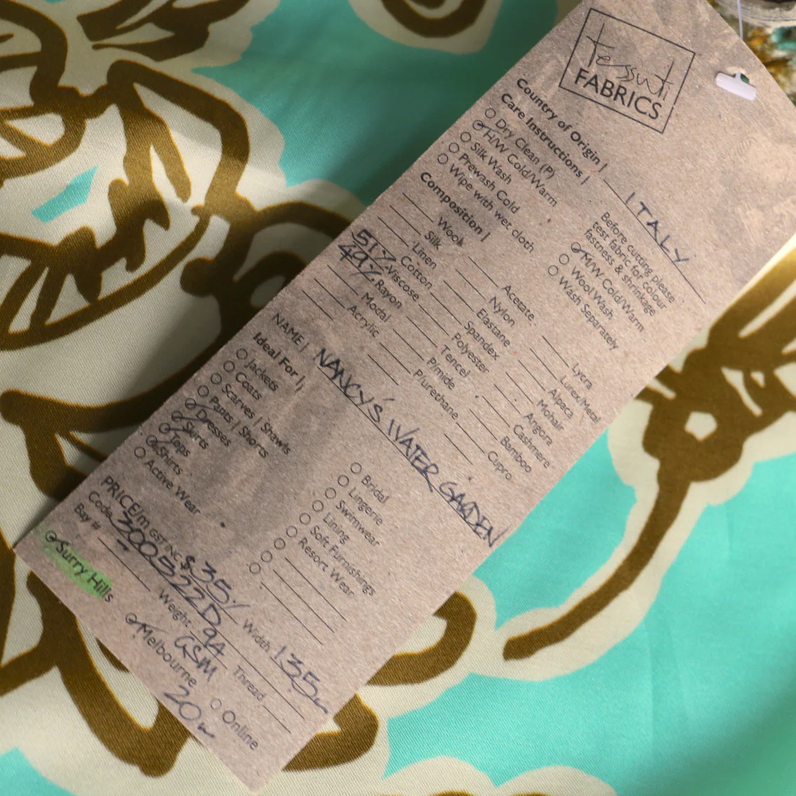 Nancy's Water Garden Viscose/Rayon Sateen - Image 5