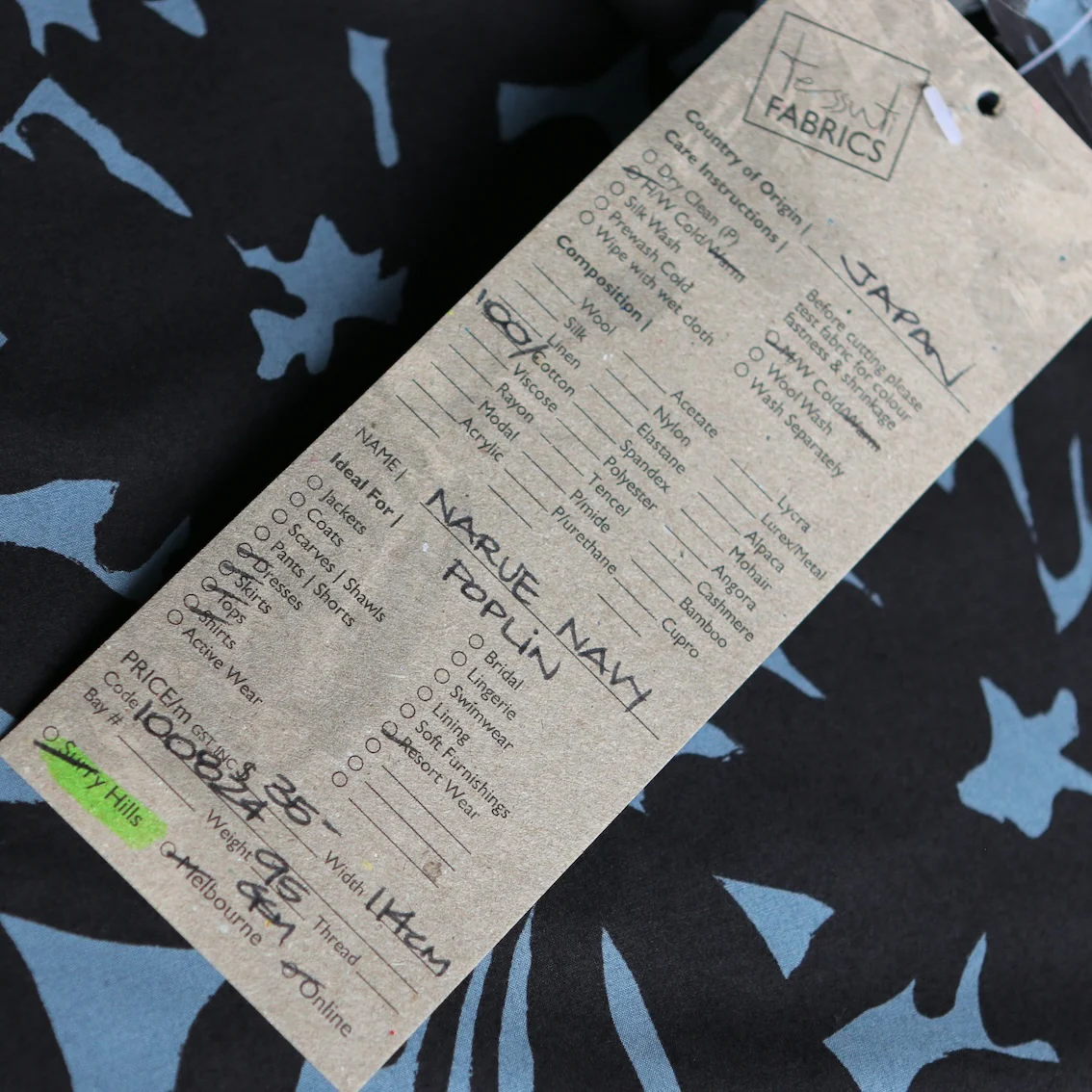 Narue Navy Poplin - Image 4