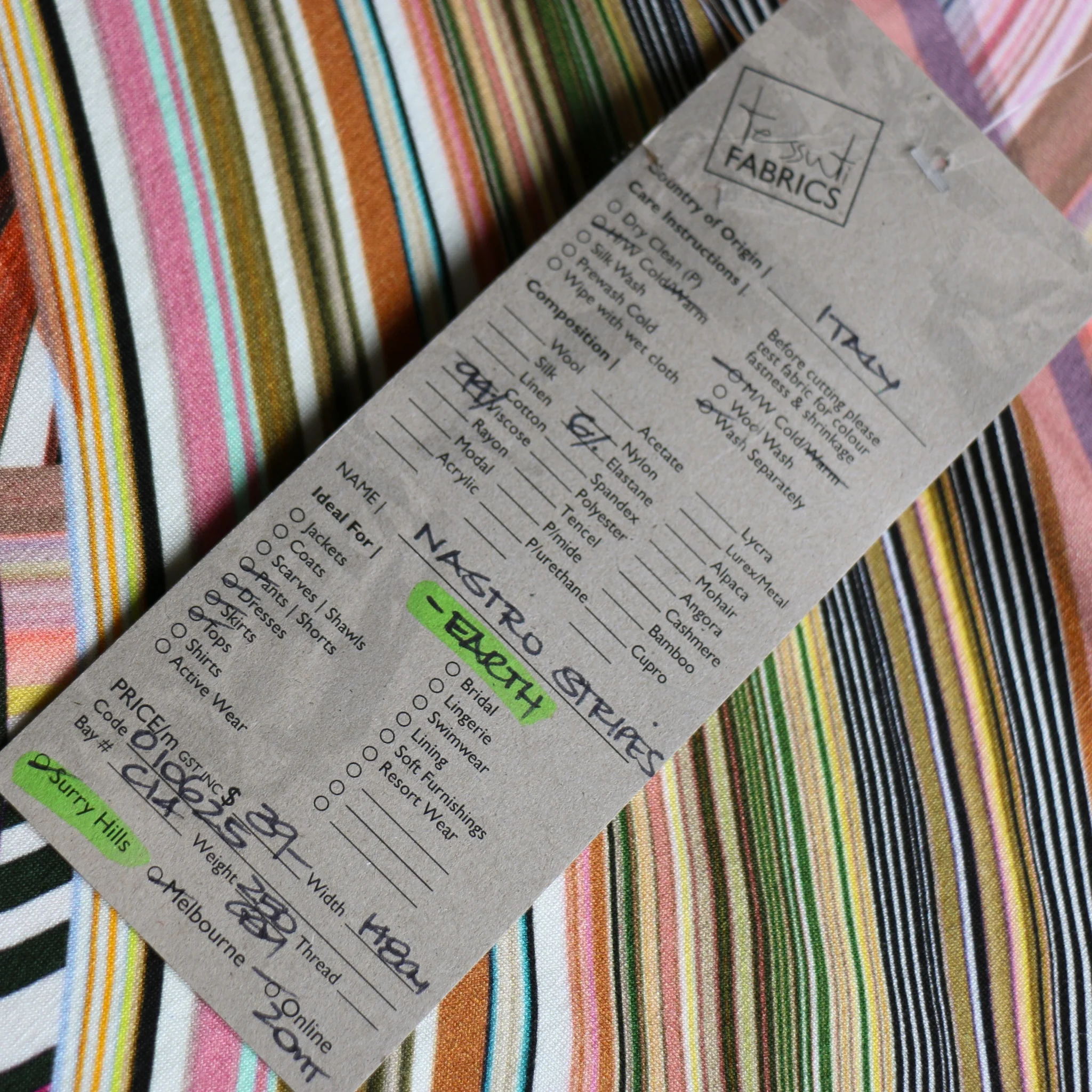 Nastro Stripes - Earth - Viscose Jersey - Image 5