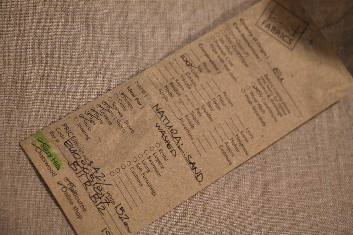 EU Natural Sand Washed Linen - Image 2