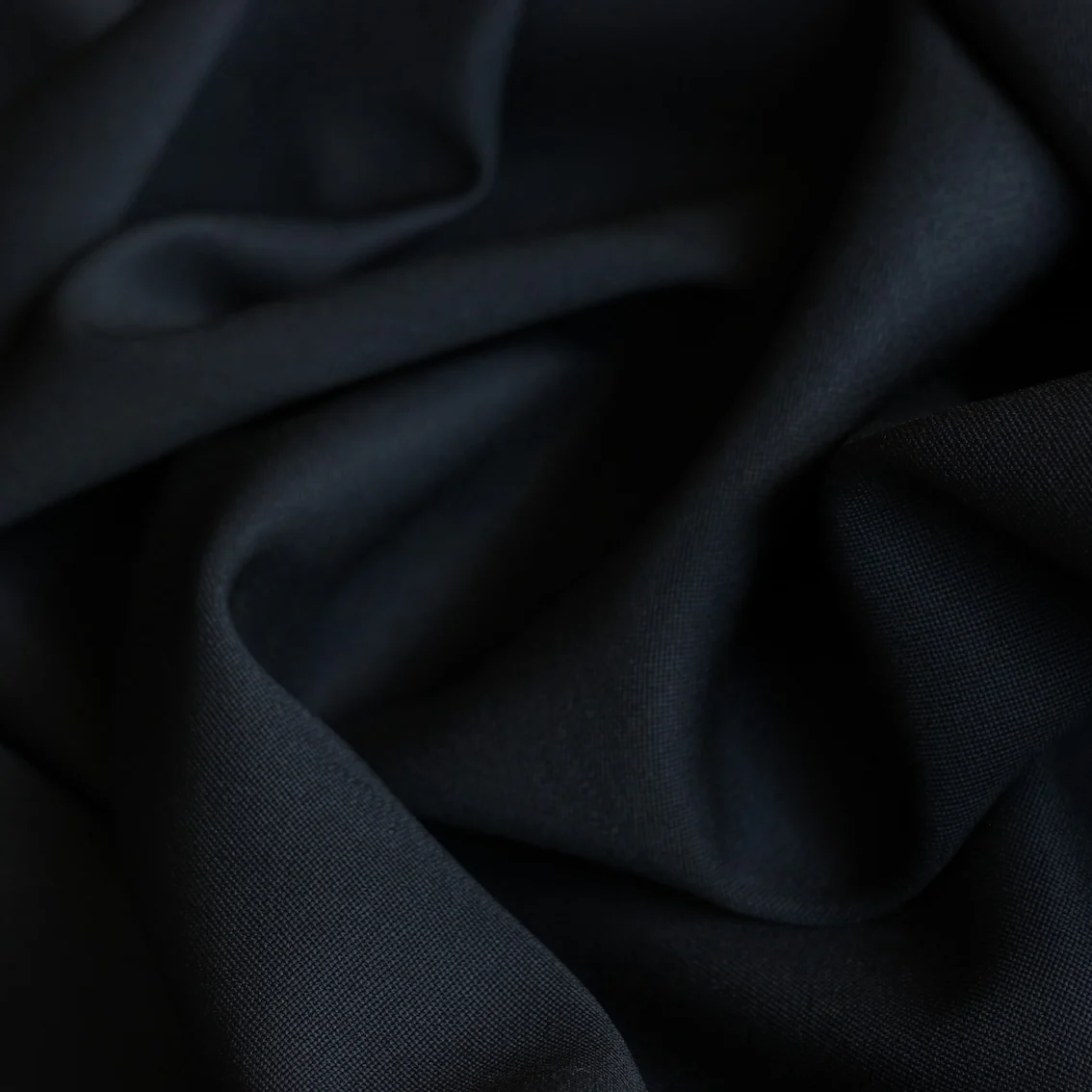 Navy Blu Gaberdine Wool - Image 2