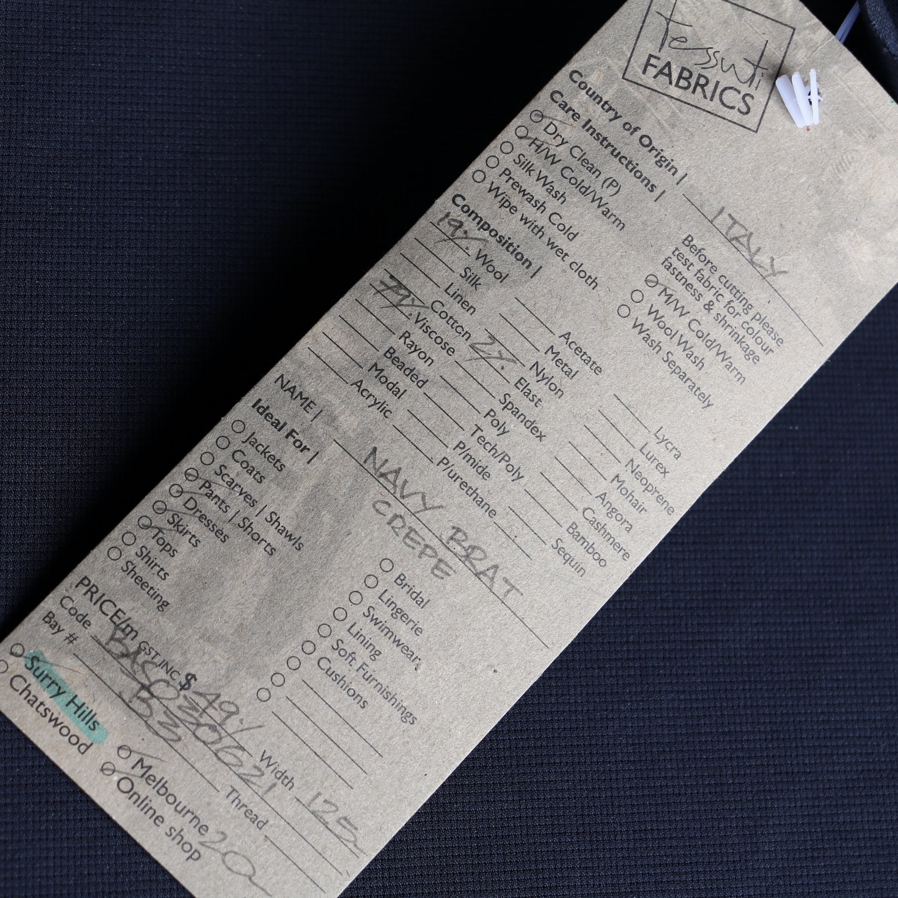 Navy Brat Stretch Woven - Image 3