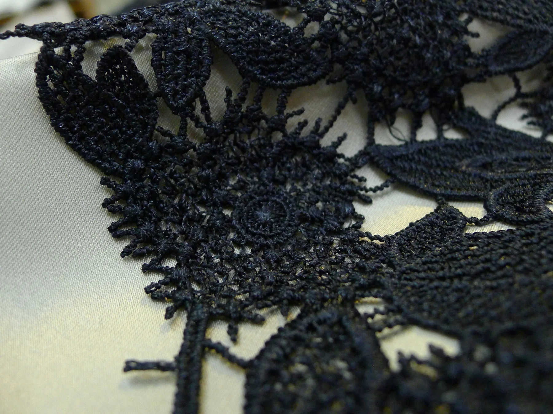 Navy Madeline Guipure Lace