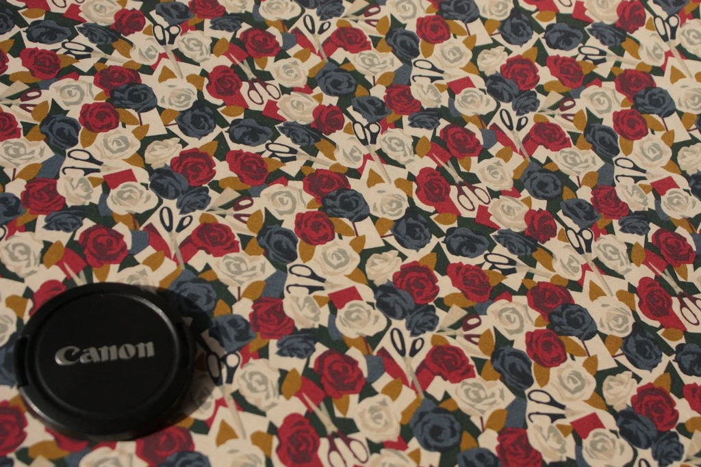 Navy Paper Roses - Tana Lawn - Image 2