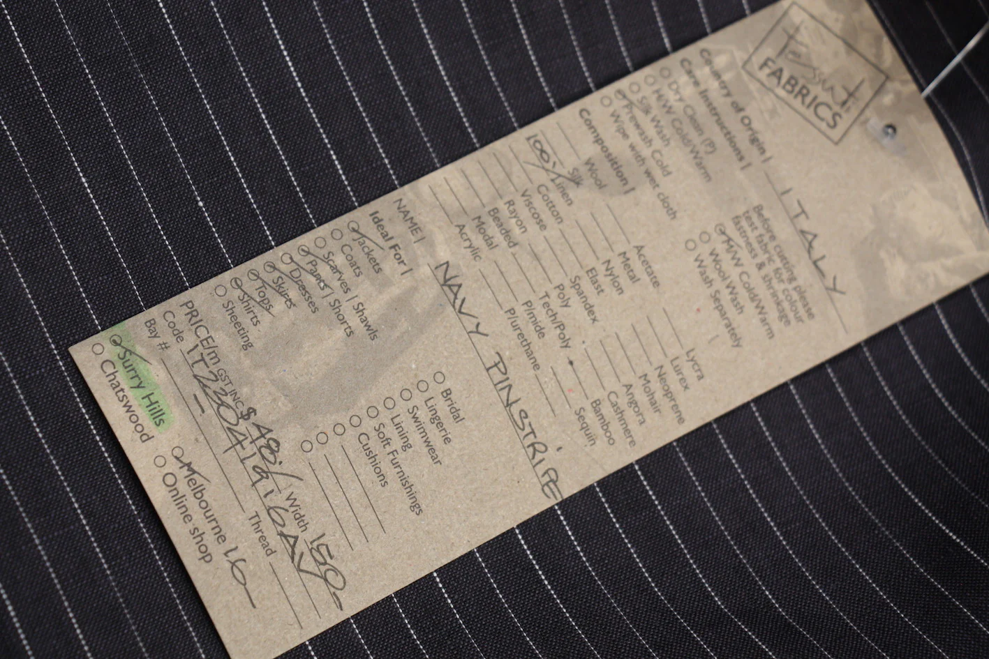 Navy Pinestripe - Image 3