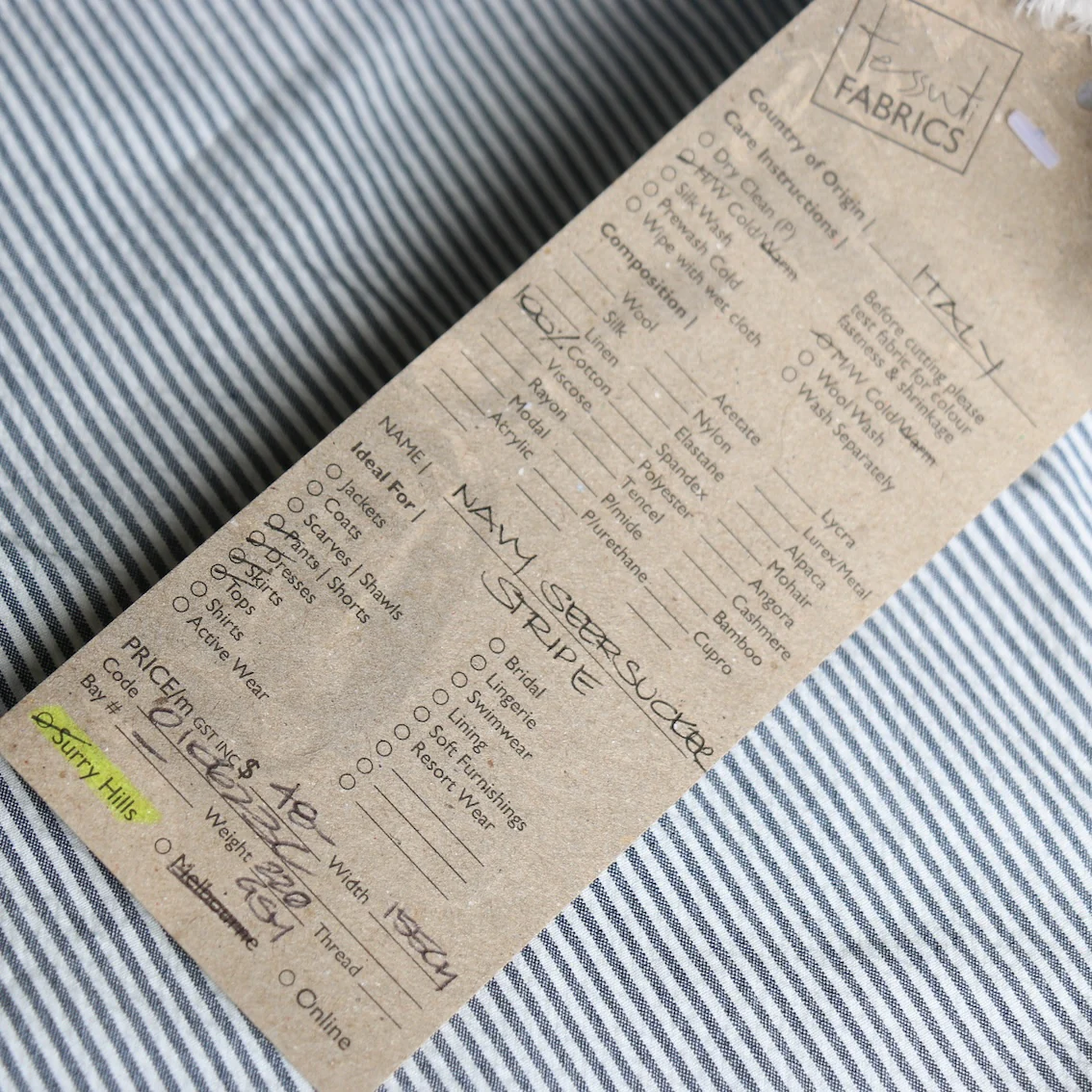 Navy Seersucker Stripe - Image 4