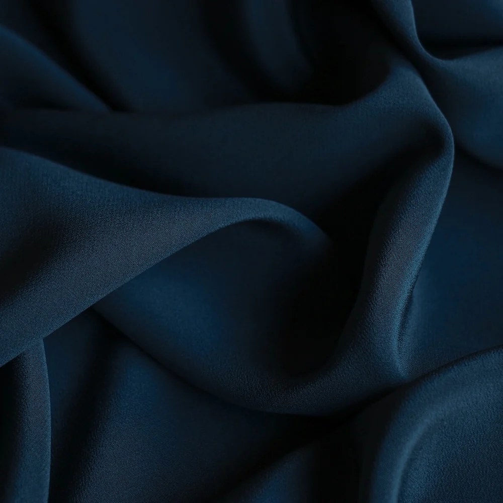 Navy Seta Silk Crepe De Chine - Image 2