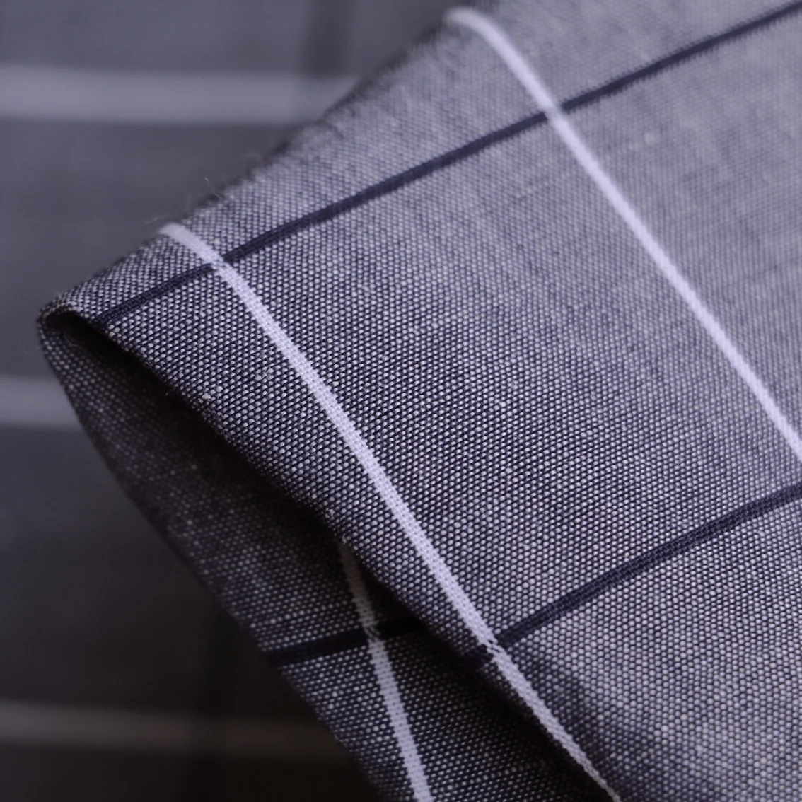 Navy White Grid