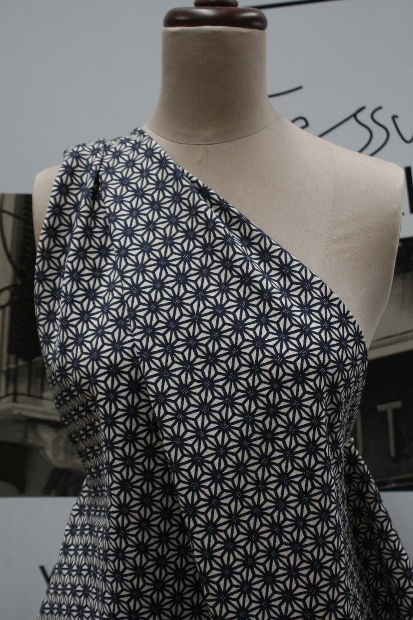Navy Yuki - Japanese Cotton - Image 4