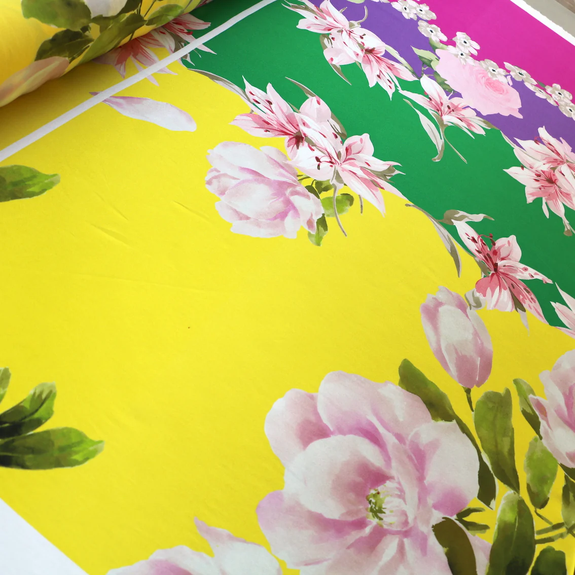 Neapolitan Garden - Silk Crepe De Chine - Panel Print - Image 4