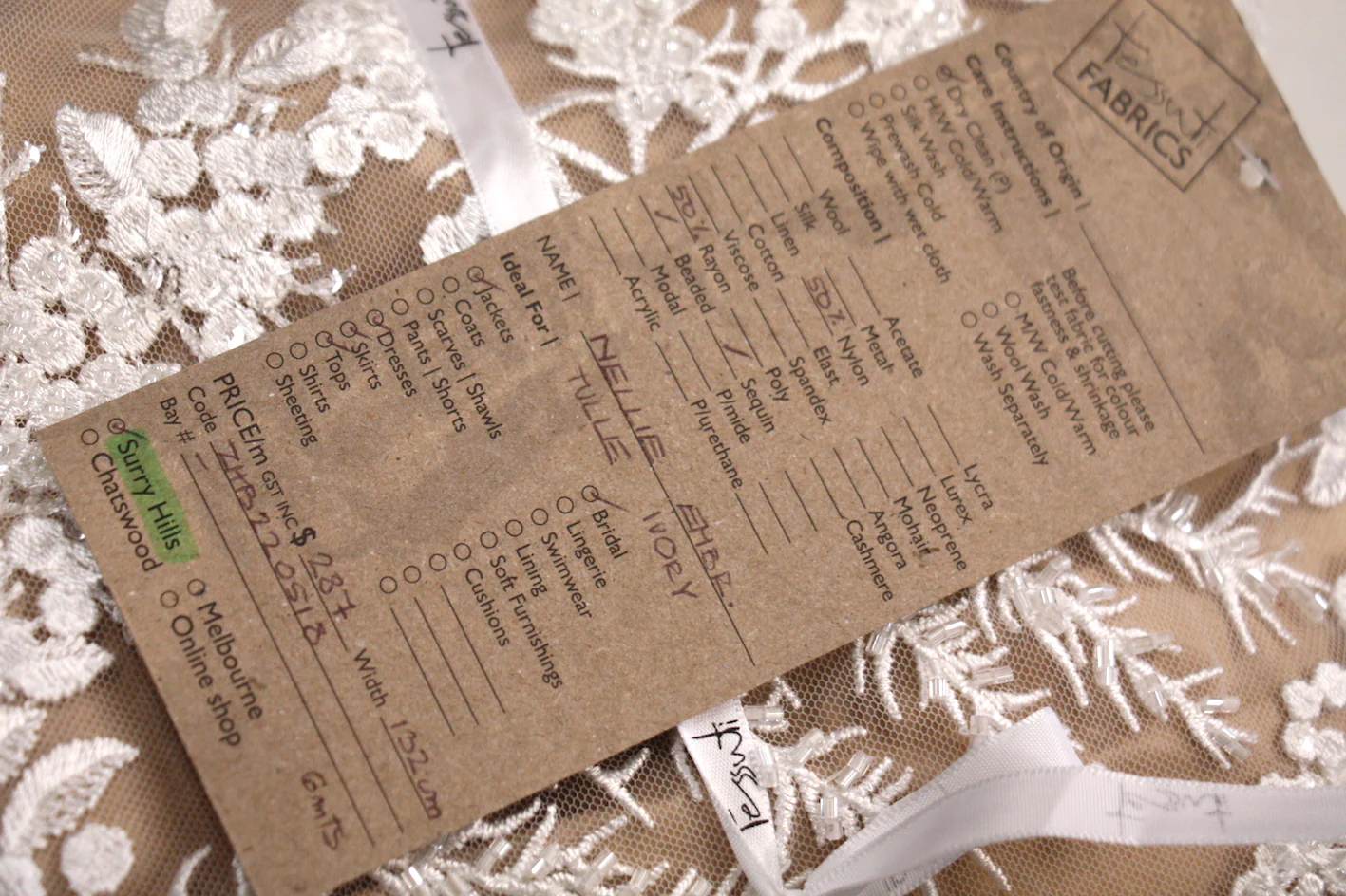 Nellie Embroidered/Beaded Tulle - Image 5