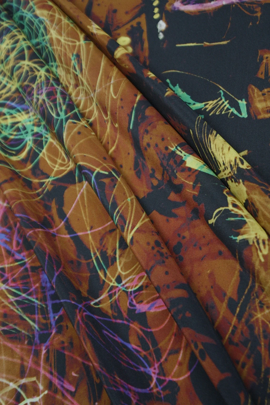 Neon Squiggle - Crepe de Chine - Image 2