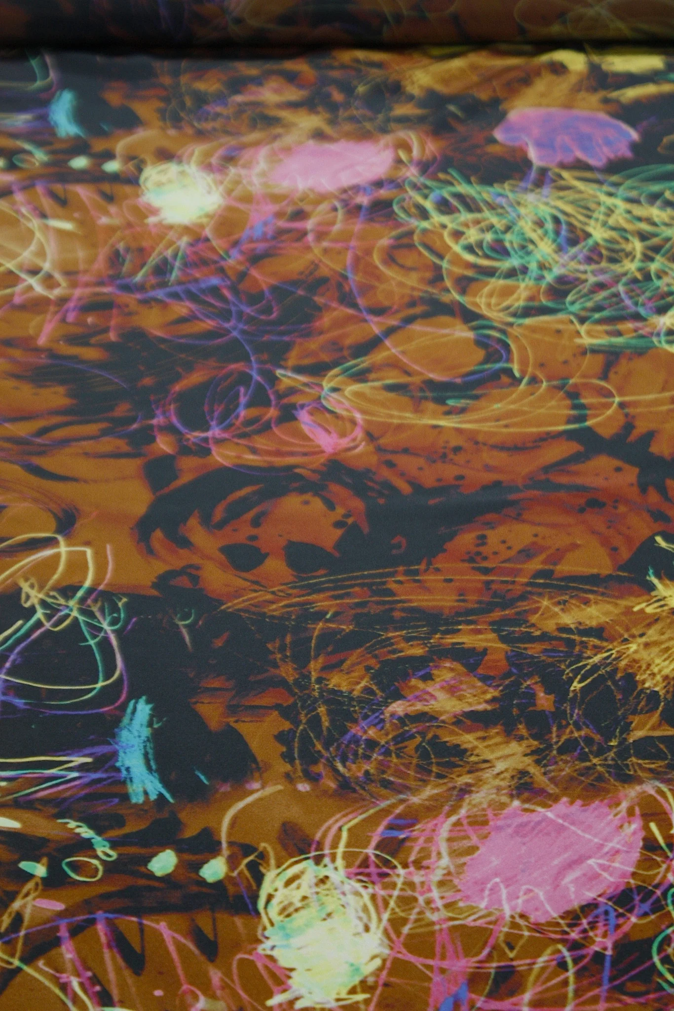 Neon Squiggle - Crepe de Chine - Image 3