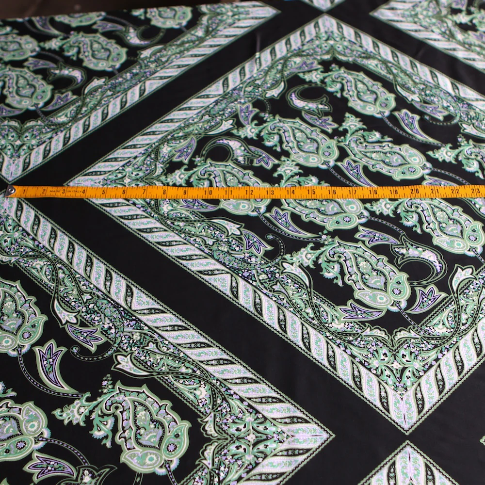 Nero Paisley Viscose Sateen - Image 3