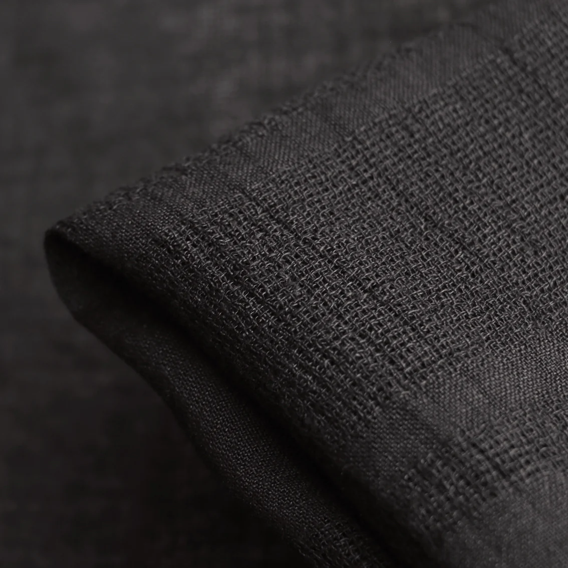 Nero Striped Weave Gauze