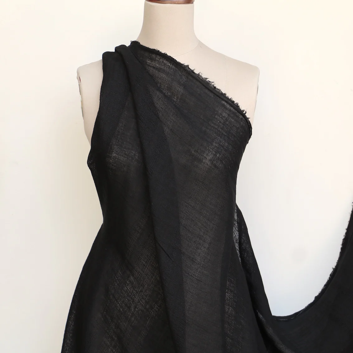 Nero Striped Weave Gauze - Image 5