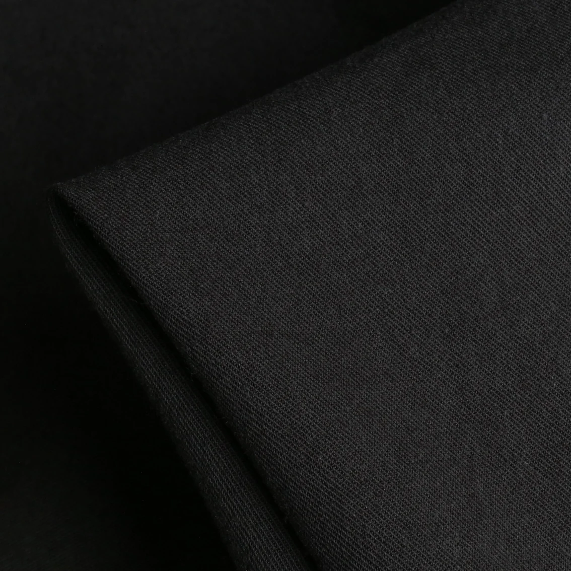 Neru Black Cotton/Wool Drill