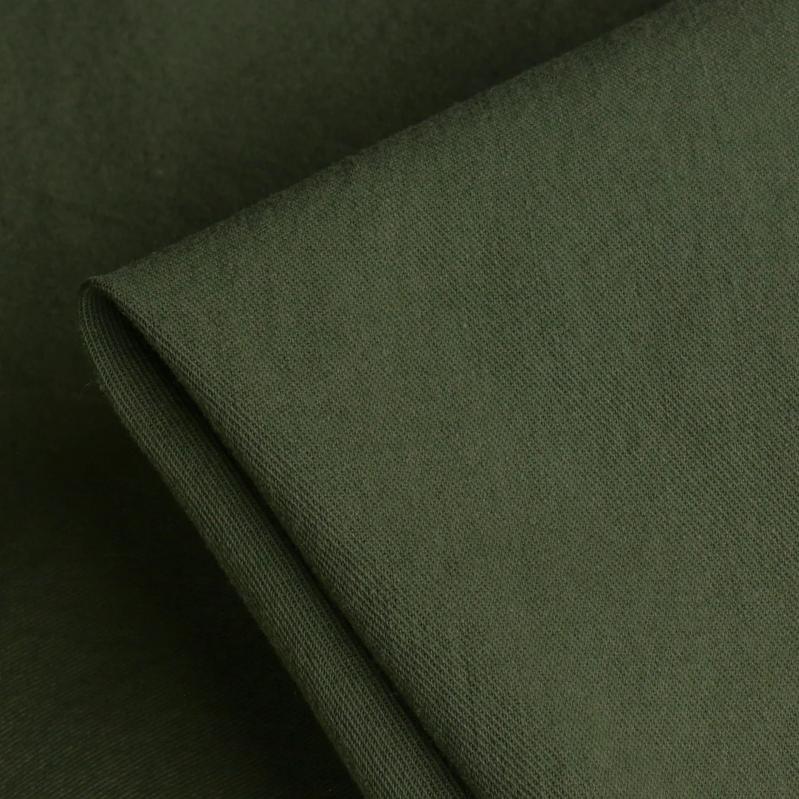 Neru Olive Cotton/Wool Drill