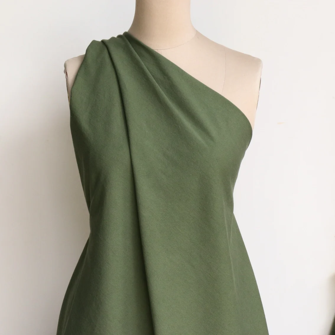Neru Olive Cotton/Wool Drill - Image 3