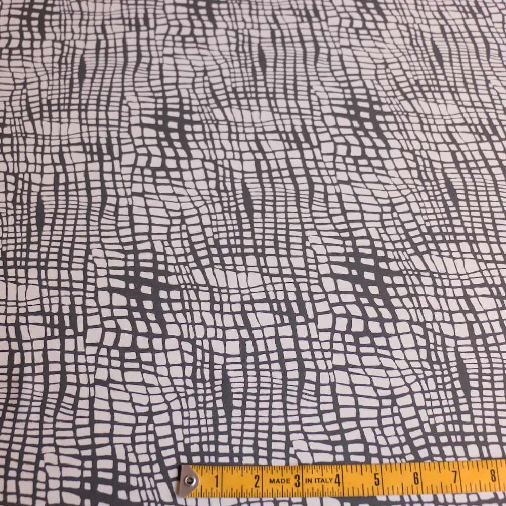 Neve Grid Silk Crepe De Chine - Image 3