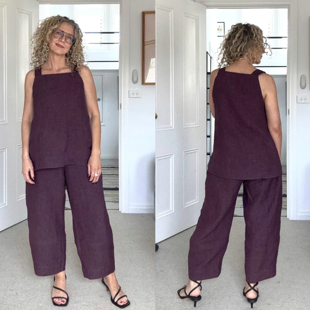 Newford Aubergine Washed Linen - Image 3