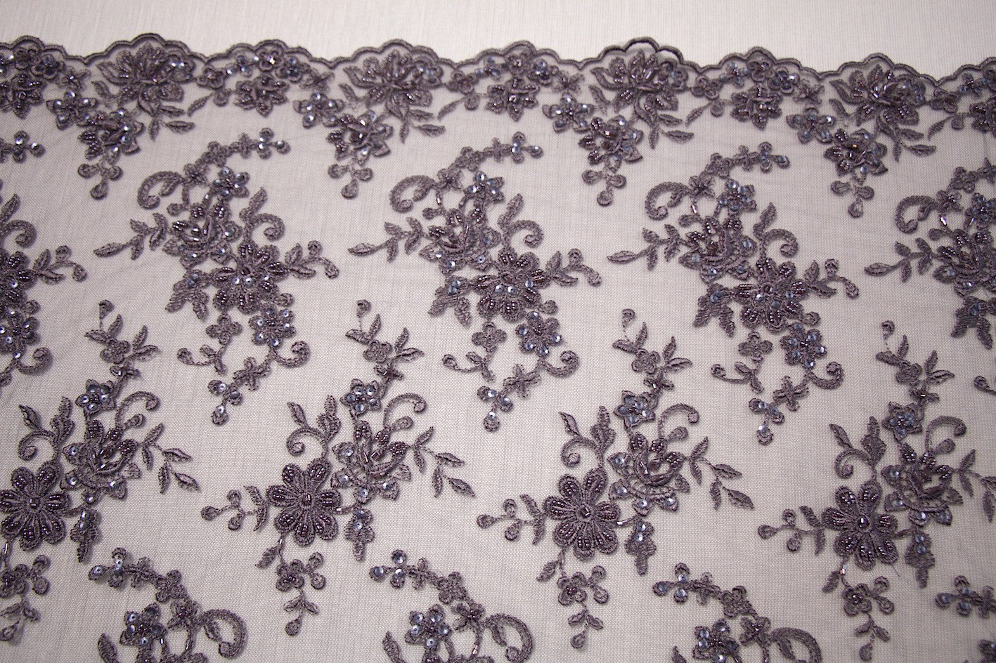 Nicola Embroidered Tulle - Storm - Image 2
